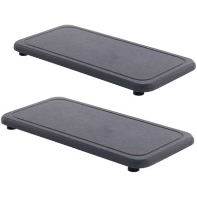 2 Pcs Water Absorbing Stone Trays, Kitchen/Bathroom Sink Soap Dish, Diatomite Tray Used For Hand Soap & Cosmetic Bottles In The Modern Home, 4" W X 8.3" L, Dark Gray