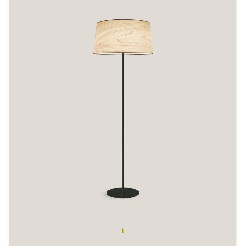 Zeta Floor Lamp - 18.5" Diameter, Natural White, Dimmable, Matte Black