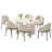55.11" Modern Cream White Dining Table Set With 6 Chairs For Kitchen, Bar, Living Room-1663940019-1660943062