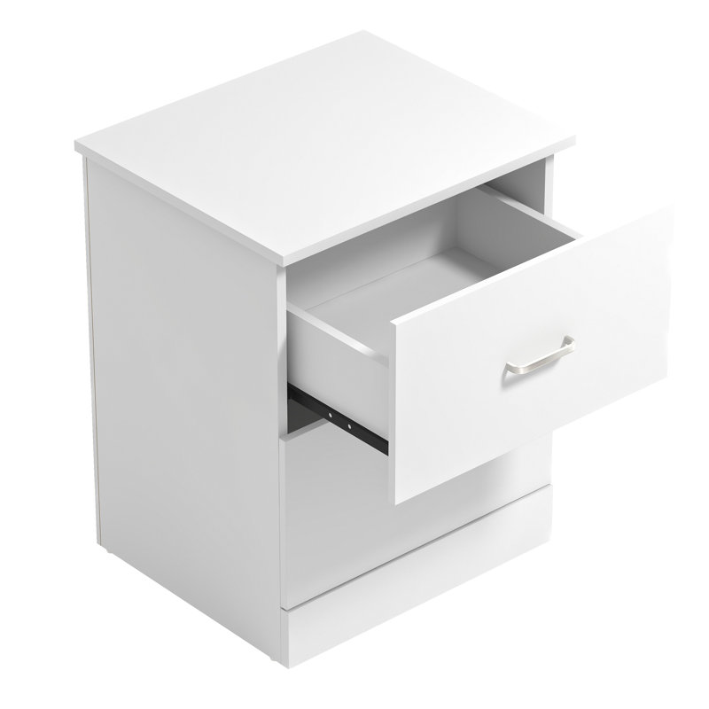 Allyannah 2-Piece Manufactured Wood Dresser and Nightstand Set, White