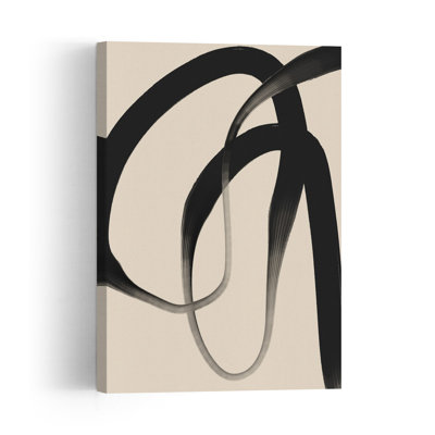 Flowing Elegance Abstract Minimalist Modern Wall Art Print 1 Piece Wrapped Canvas Wall Art