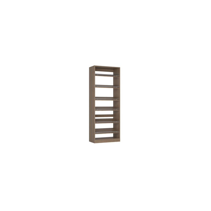 Module For Closet System With 6 Shelves – 84"30"16" - Walnut, Brown