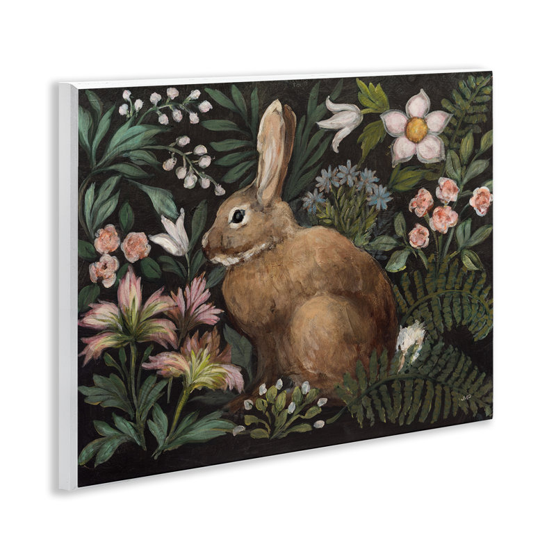 Plaque murale Flora and Fauna Bunny, design par Julia Purinton