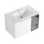 Meuble-lavabo mural moderne peu encombrant avec lavabo en céramique
