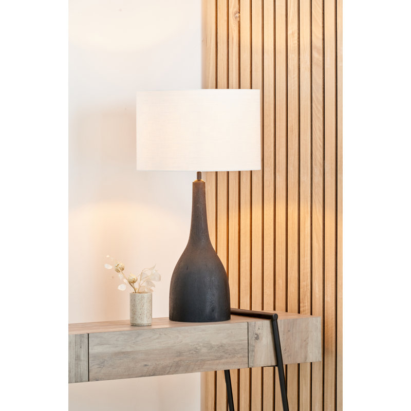 Table Lamp, Black, White