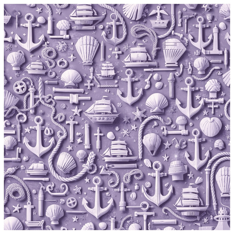 Coussins décoratifs Nautical Elements Anchors Shells, 16 x 16 pouces