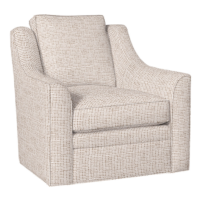 American Bungalow Nicholas Barrel Back Swivel Chair, Perigold Caper Linen