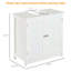 Armoire de salle de bain sous le lavabo avec 2 portes et tablette, meuble-lavabo à piédestal