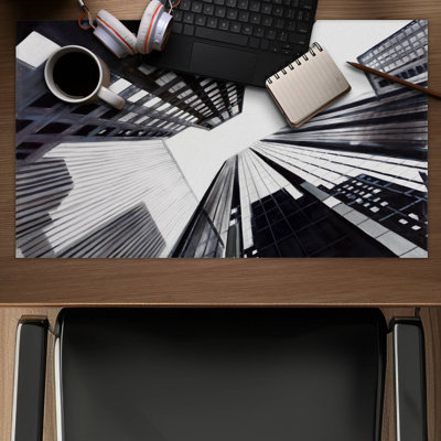 Low-angle view of the city - 14.00"x24.25" Desk mat