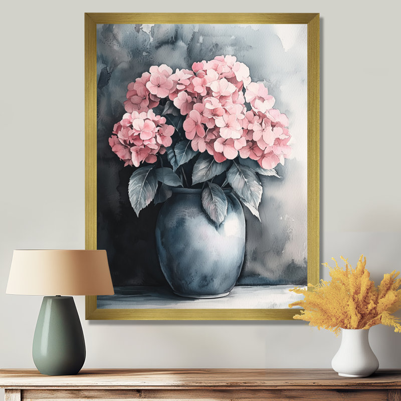 Bautista - Floral Wall Decor, Reproduction encadrée d'une seule photo, H 44 po x l 34 po, Doré