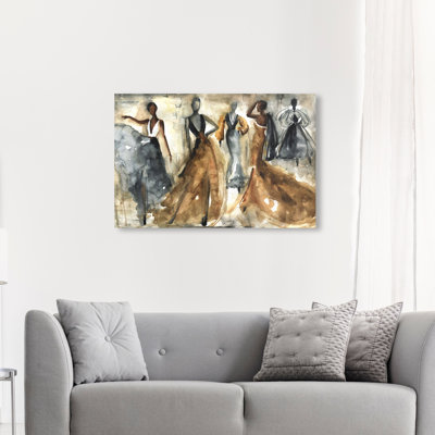 Fashion and Glam Bailando Dress - peinture sur toile
