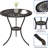 23" Round Patio Dining Table with Umbrella Hole,Antique Cast Aluminum Outdoor Bistro Table,Umbrella Table,Side Table,End Table,Outdoor Furniture for Backyard,Garden