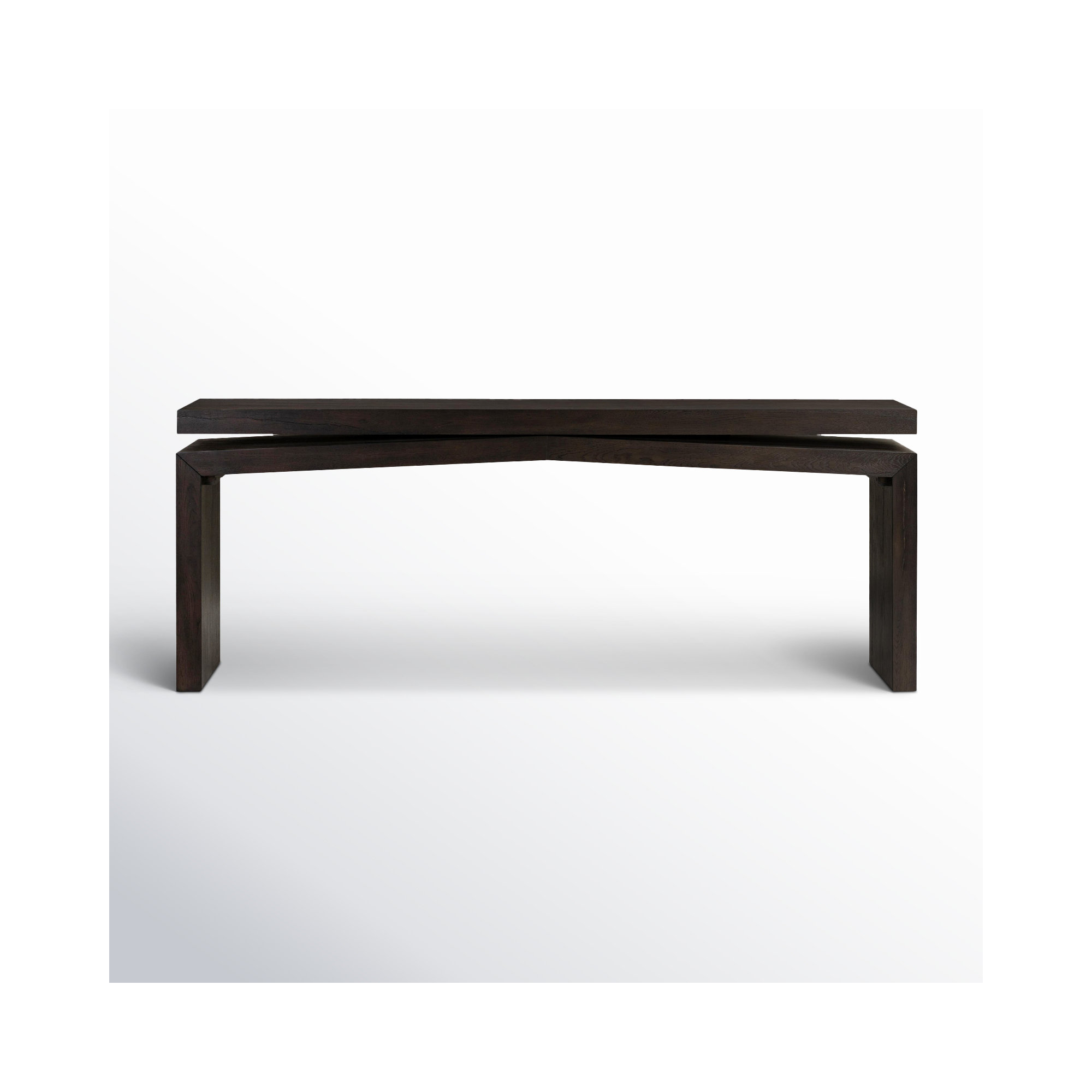 Henn Solid Wood Console Table, Smoked Black, 30.75" H x 78.75" W x 15" D
