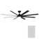 Hydra 8 - Blade Indoor/Outdoor LED Smart Ceiling Fan With Wall Control and Light Kit Included, Works With Alexa and iOS or Android App