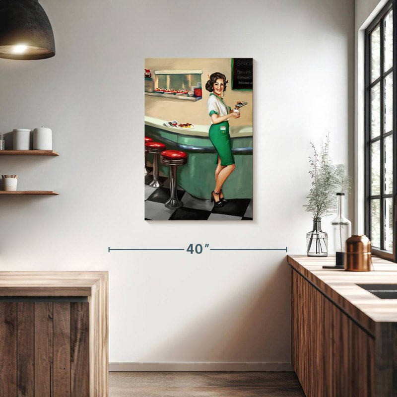 Leisha Diner Waitress, 36" H x 24" W