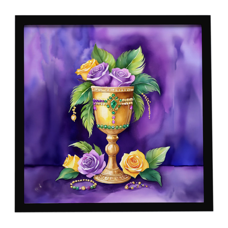Goblet Mardi Gras Framed Metal Print