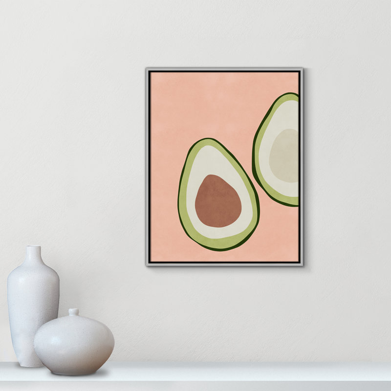 Avocat tranché - reproduction d'art, Toile, H 29,5 po x l 23,5 po x P 2 po, Toile avec cadre argenté