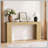 62.99-inch extra-long entryway table, farmhouse sofa table behind the sofa, decorative table for narrow entrances in the living room, hallway, entrance, or foyer, oak-colored console table-2110729891