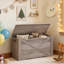 Banc de rangement en bois 39,3 "avec charnières et poignées en métal-743118027-748024587