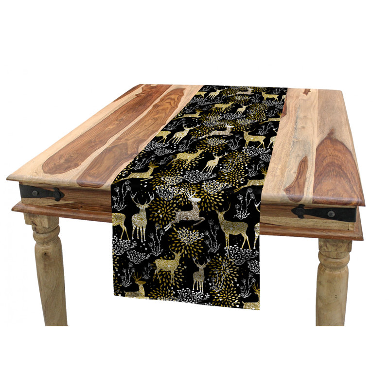 Floral Christmas Table Runner, 90" x 16"