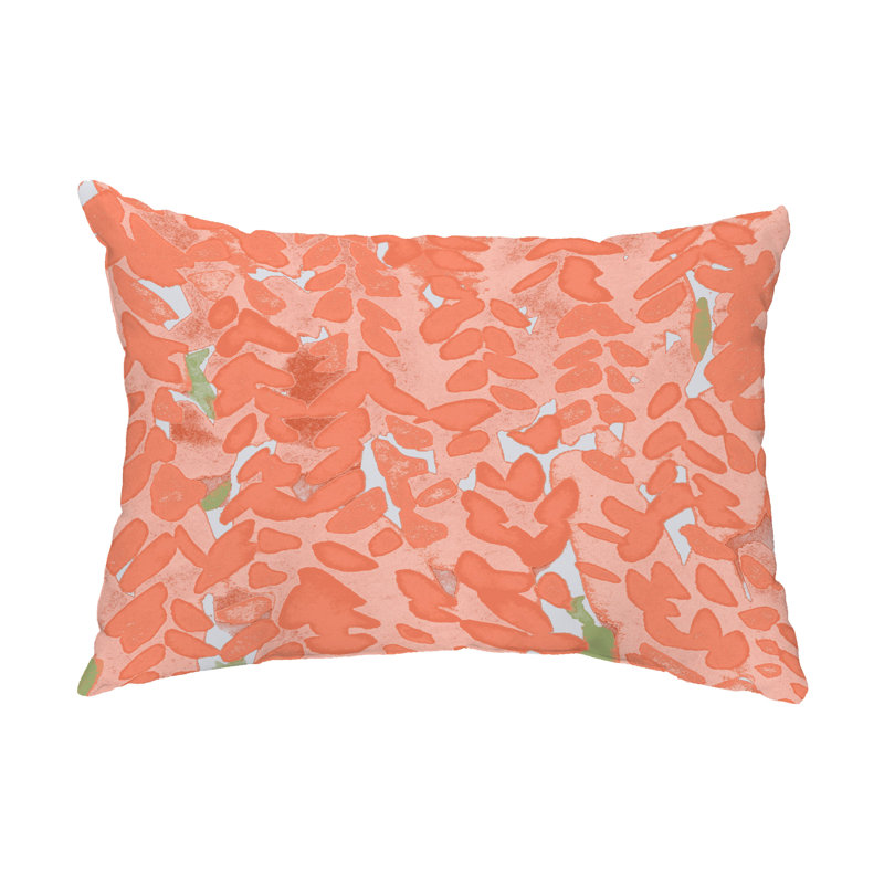 Housse et insert pour coussin d'extérieur Flower, Orange