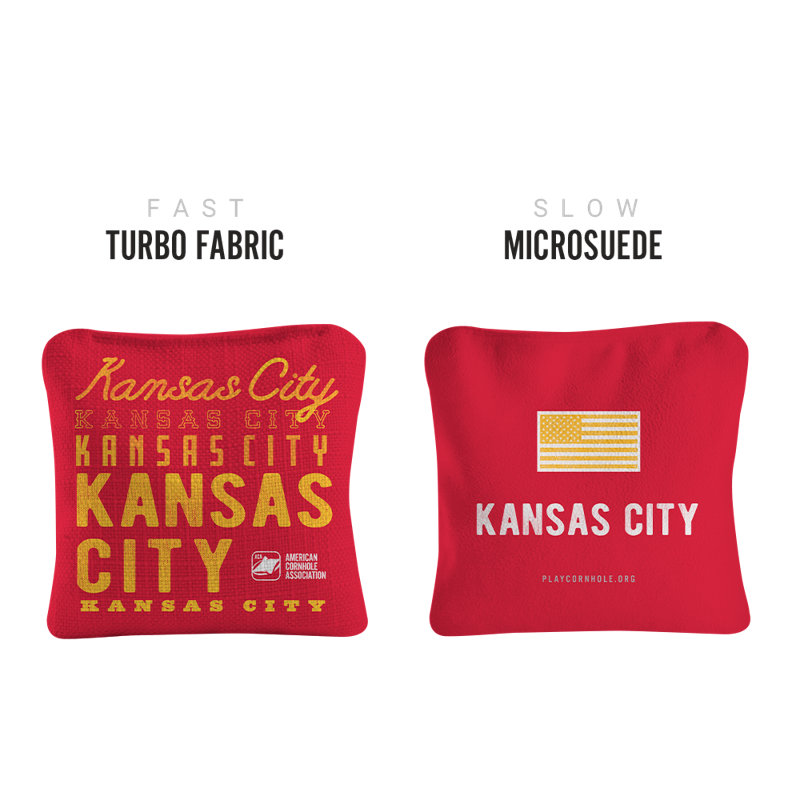 Sacs de cornhole rétro Gameday Synergy de Kansas City Football, Jaune