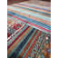 Tapis bleu sarcelle en laine et coton Original