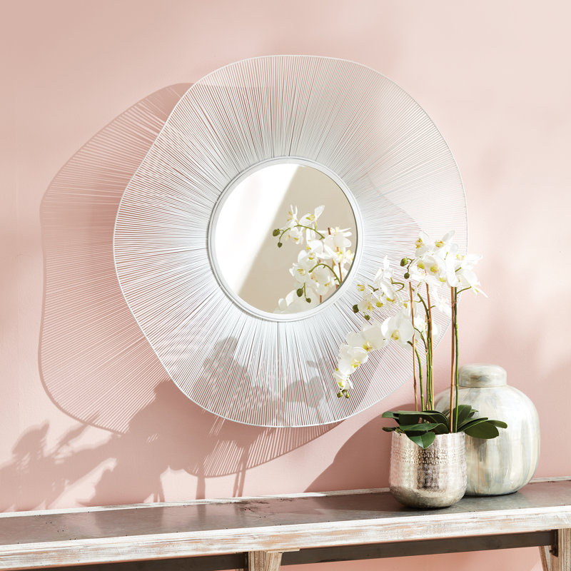 Esme Flat Metal Wall Mirror, Gold