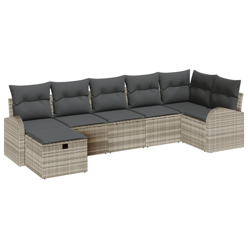 289 cm W Patio Sofa with Cushions