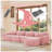 Aura 149" W x 70.4" D x 28.7" H Plush Fabric Modular Sectional Sofa-129063515