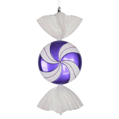 18.5" Swirl Candy Glitter Ornament