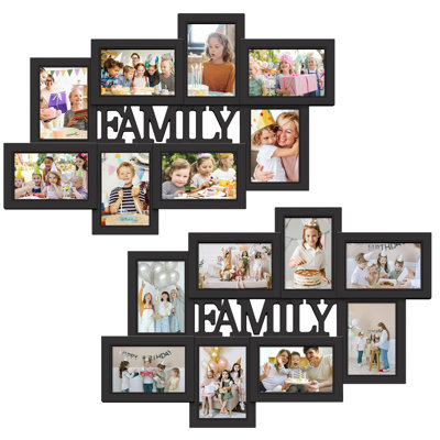 Family 8 Opening Collage Picture Frame Set of 2