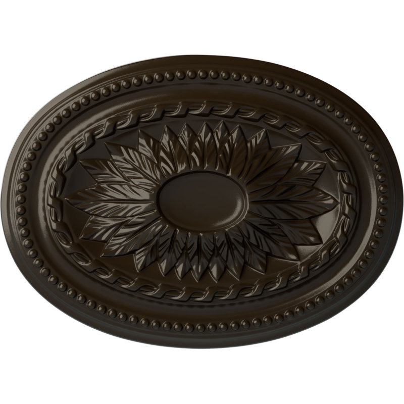 Endurathane Riley Ceiling Medallion, 18"OD x 3 1/2"ID x 1 1/2"P (Fits Canopies up to 4 5/8"), Hand-Painted Ultra Pure White Crackle Finish