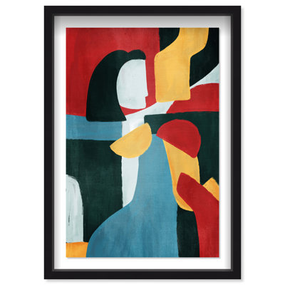 " Colourful Abstract Couple Wall Art "