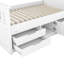 Structure de lit plateforme simple avec bibliothèques et tablettes de rangement, quatre tiroirs-895623486