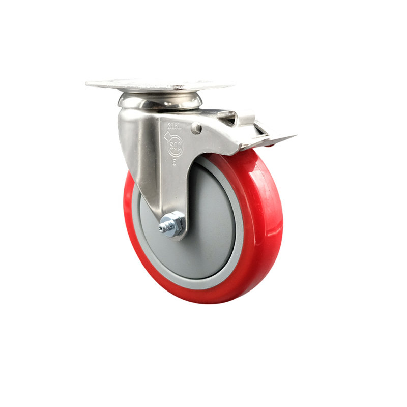 Polyurethane Casters, Red