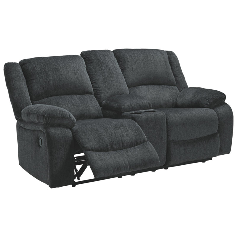 Dametris 78'' Upholstered Reclining Loveseat, Slate