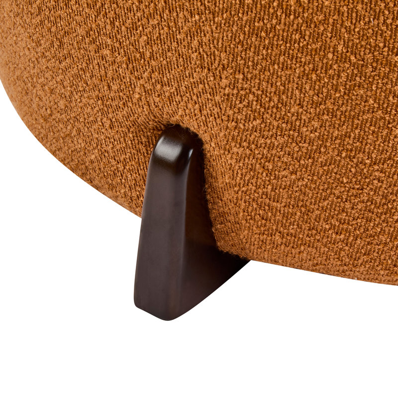 Repose-pieds rond orange citrouille Modish, Marron foncé, Orange citrouille