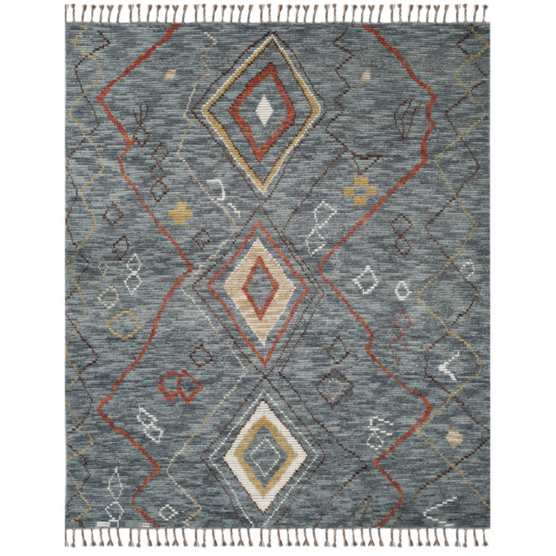 Tapis en laine, coton et denim noué à la main Lauren Ralph Lauren Nahla, Rectangle 9 pi x 12 pi