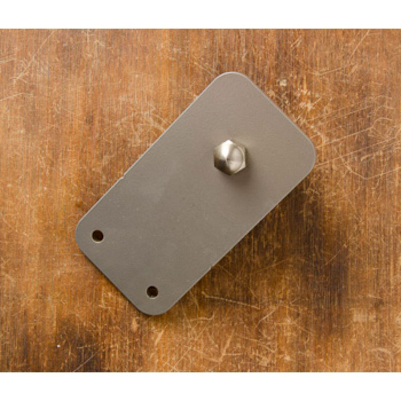 Basic Rectangle Single Door Barn Door Hardware Kit, Satin Nickel