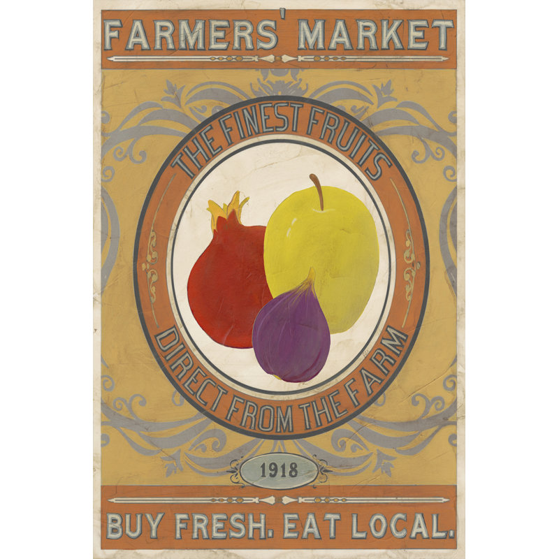 Vintage Produce Sign VIII by June Erica Vess - Wrapped Canvas Painting, 46cm H x 30cm W