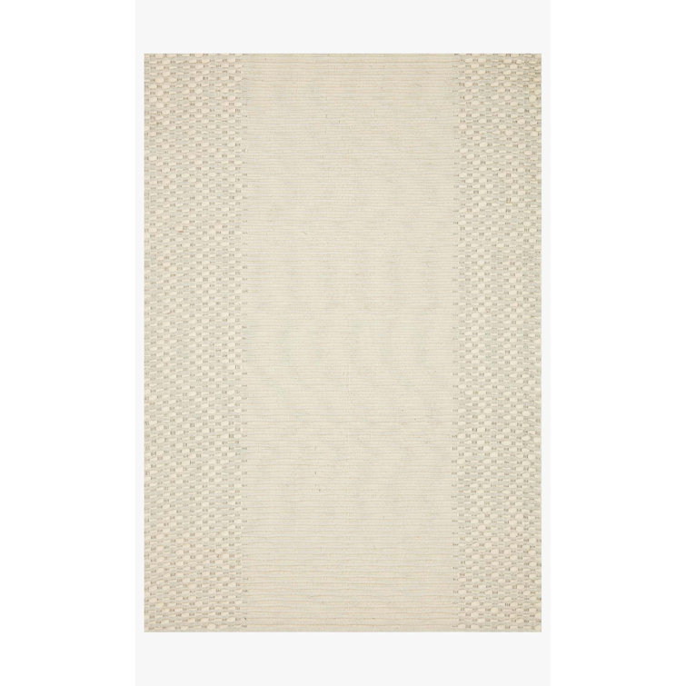 Tapis ivoire tissé à plat à la main Burbank