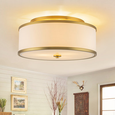 Modern 3-Light Drum Flush Mount Ceiling Light