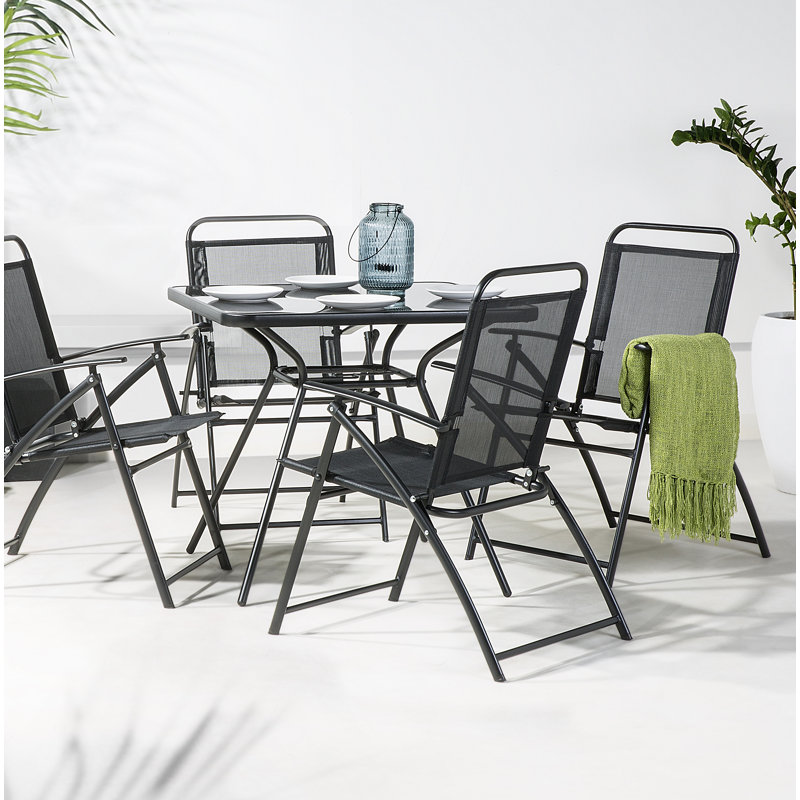 Garden Rectangular Metal Outdoor Dining Table , 80cm cm W 80cm cm D