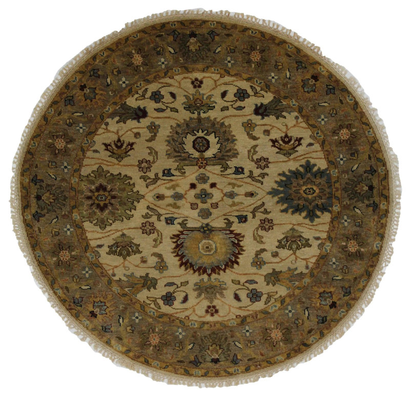 Katline Oriental Area Rug in Beige