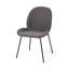 Chaise de salle à manger en tissu noir et gris-1063544645