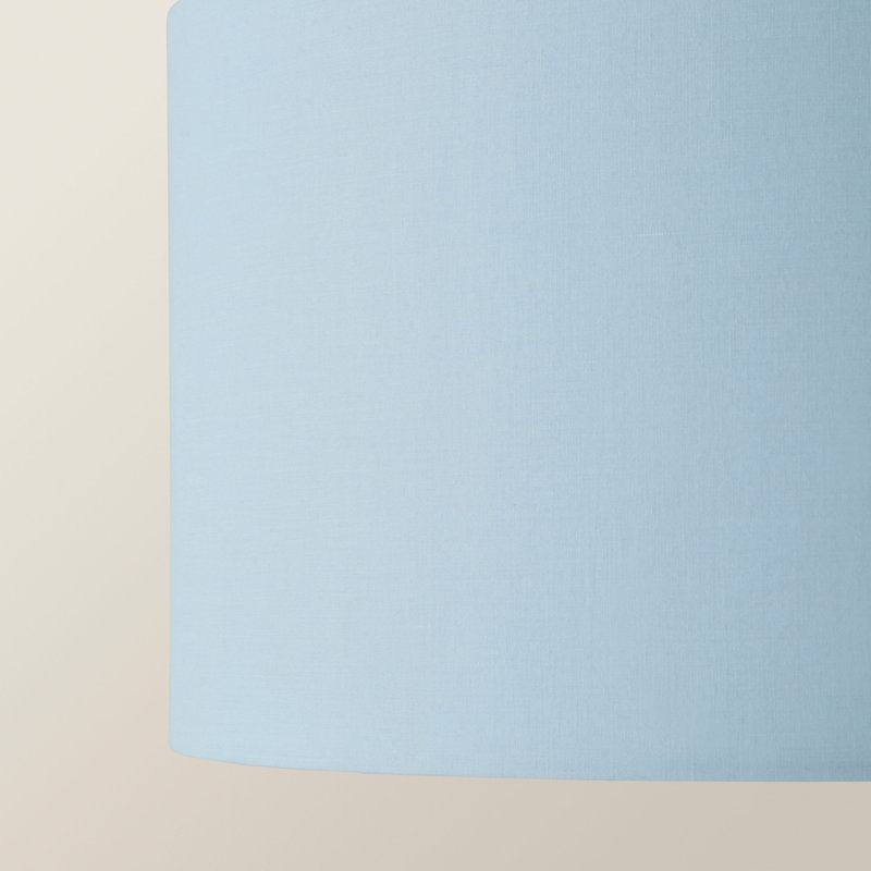 Blended Fabric Drum Lamp Shade ( Slip-On ), Blue, 20cm H x 35cm W x 35cm D