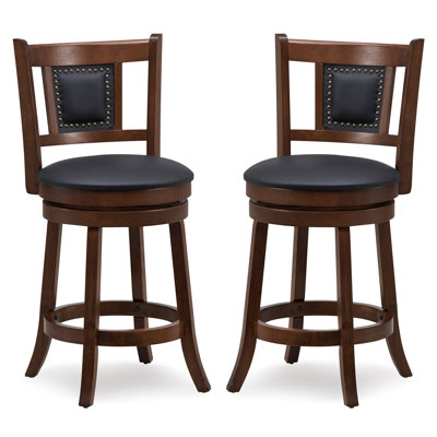 Maniteau Swivel Upholstered Bar Stool