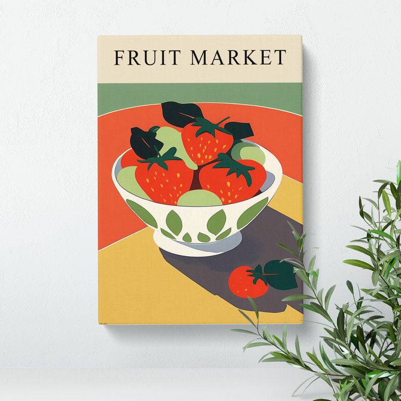 Strawberry Fruit Market Exhibition Vol.1 - Wrapped Canvas, 76cm H x 50cm W x 3cm D