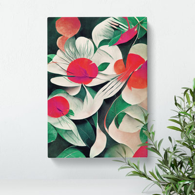 XC1022-375X Abstract Painting Flowers No.2 - Wrapped Canvas Print